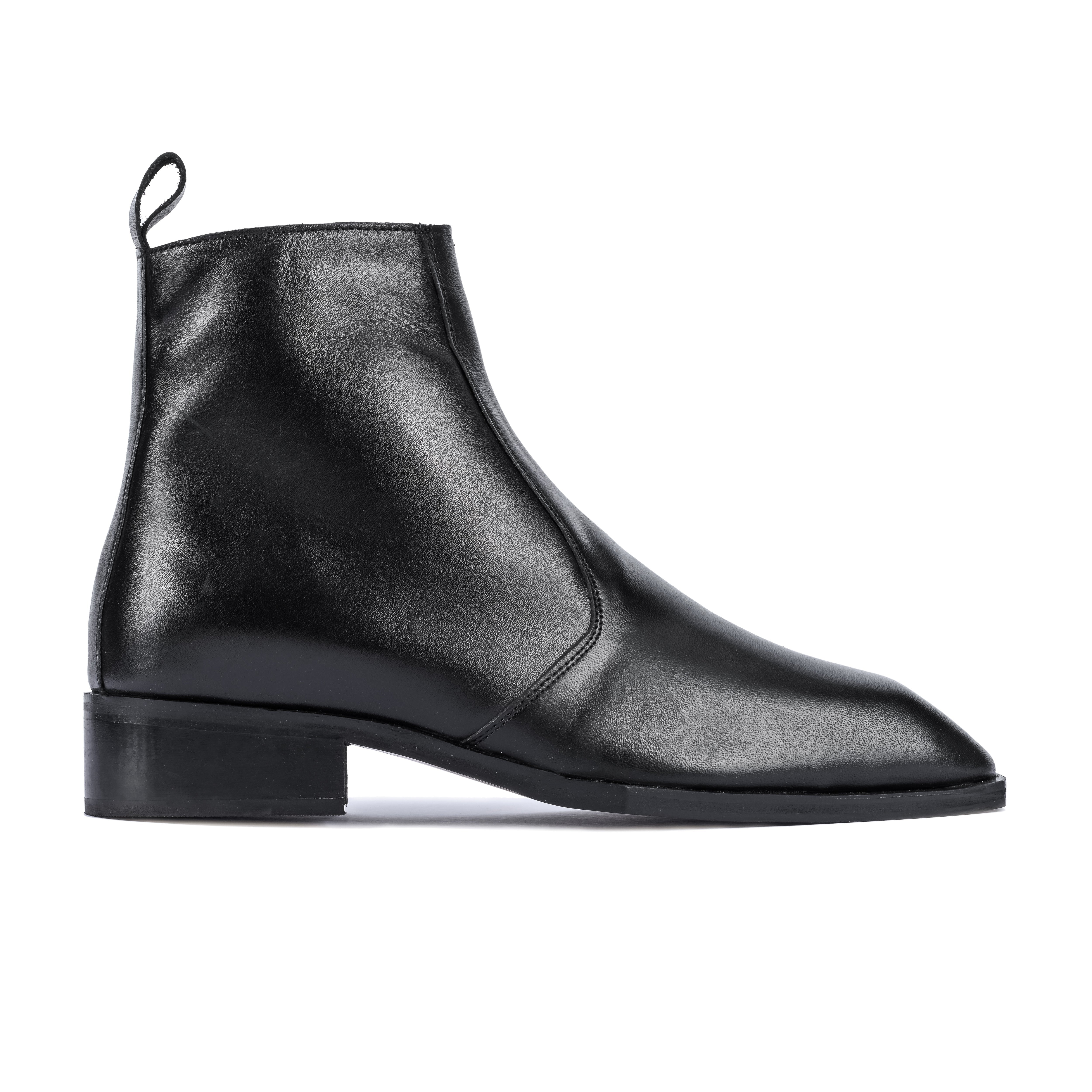 Square-Toe Cuban Chelsea - Black