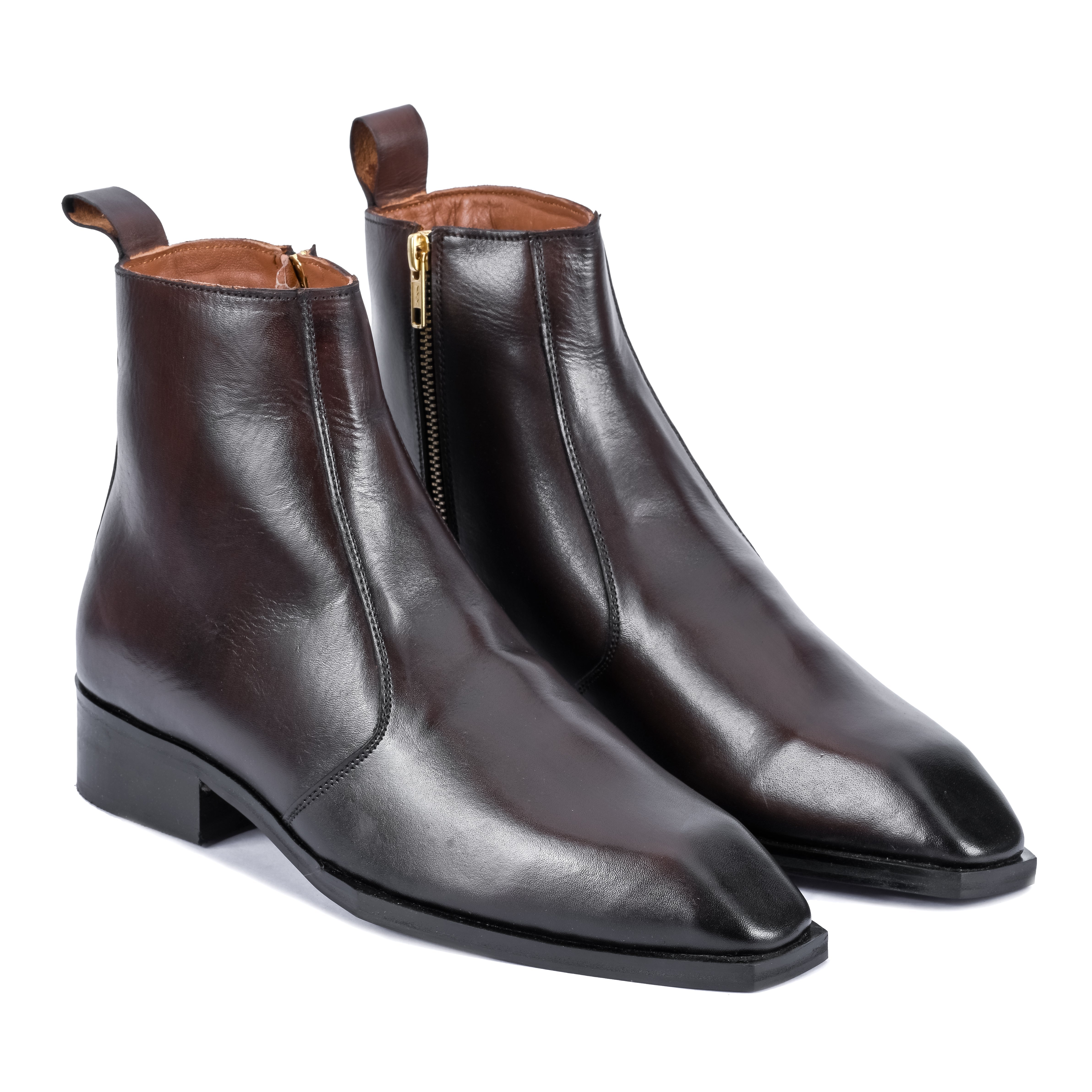 Square-Toe Cuban Chelsea - Brown