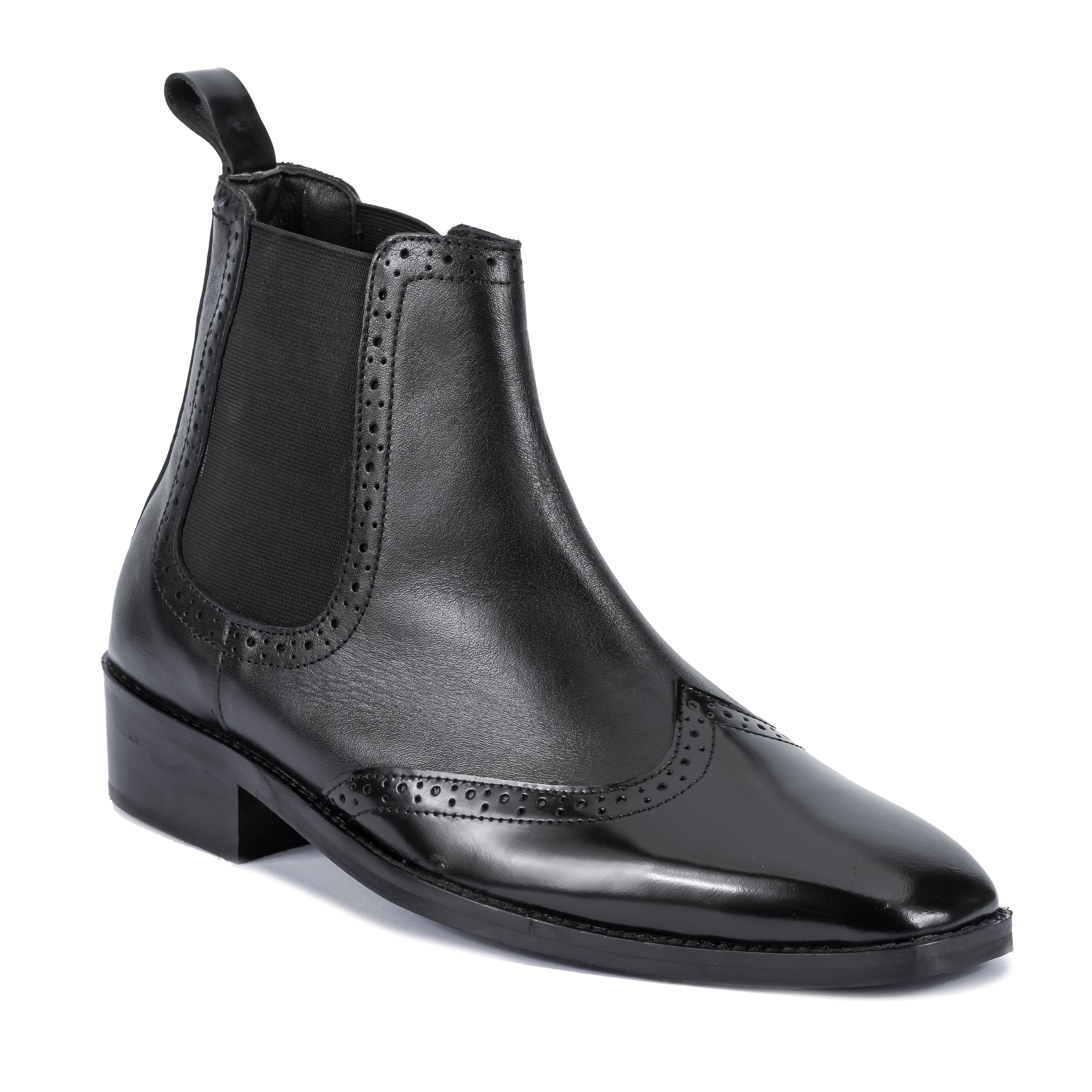 Wing-Tip Cuban Chelsea - Black