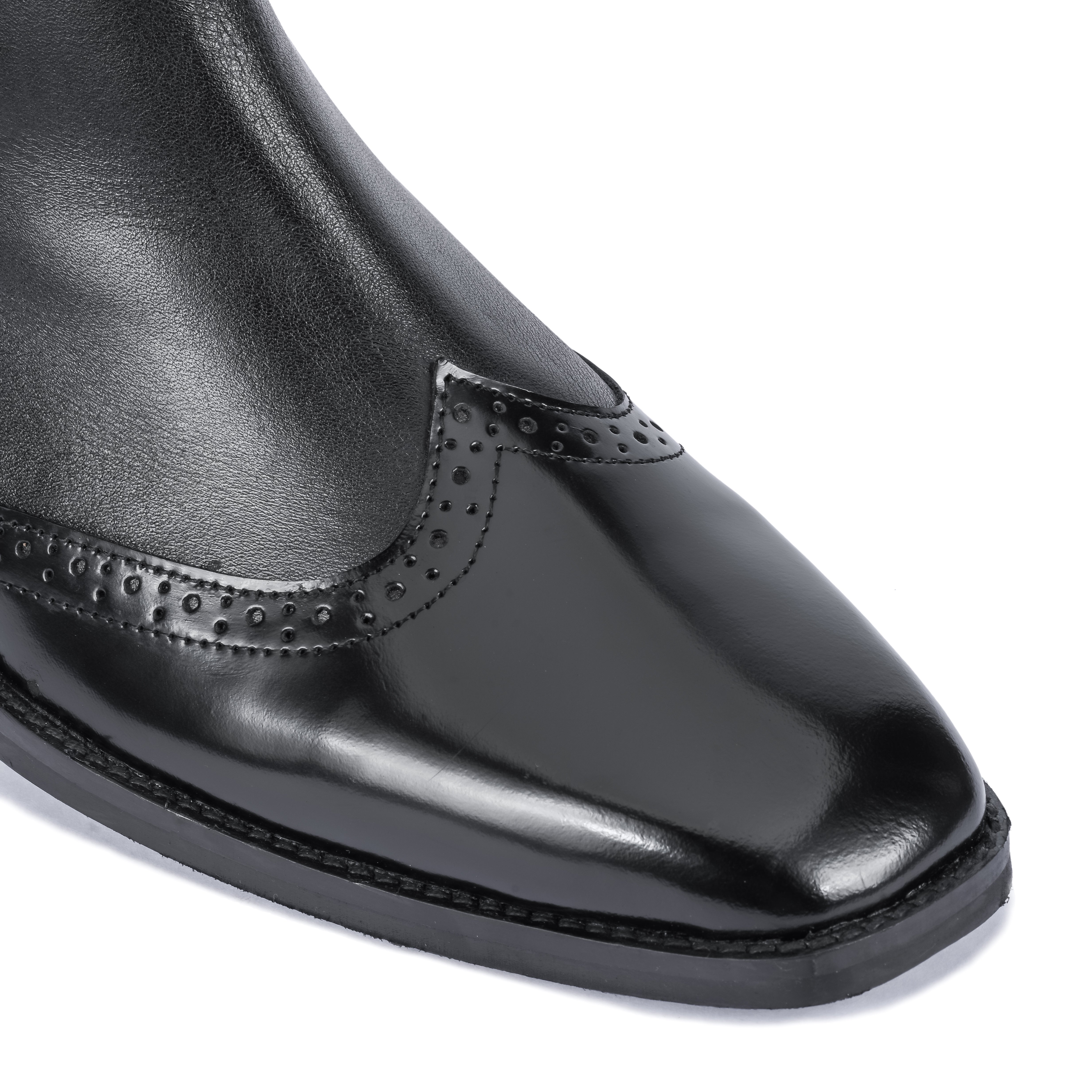 Wing-Tip Cuban Chelsea - Black