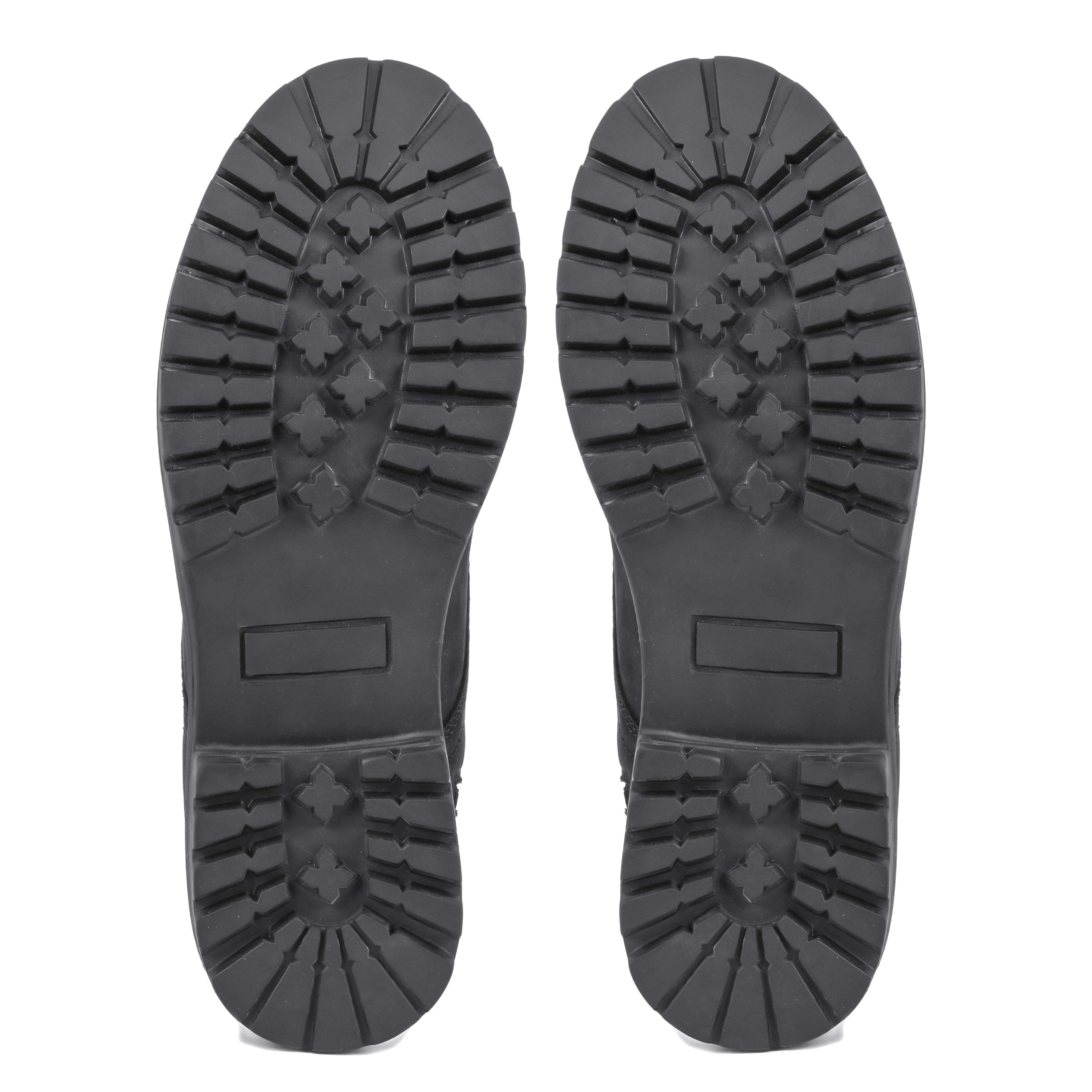 Nubuck Leather Moc-Toe Boot - Black