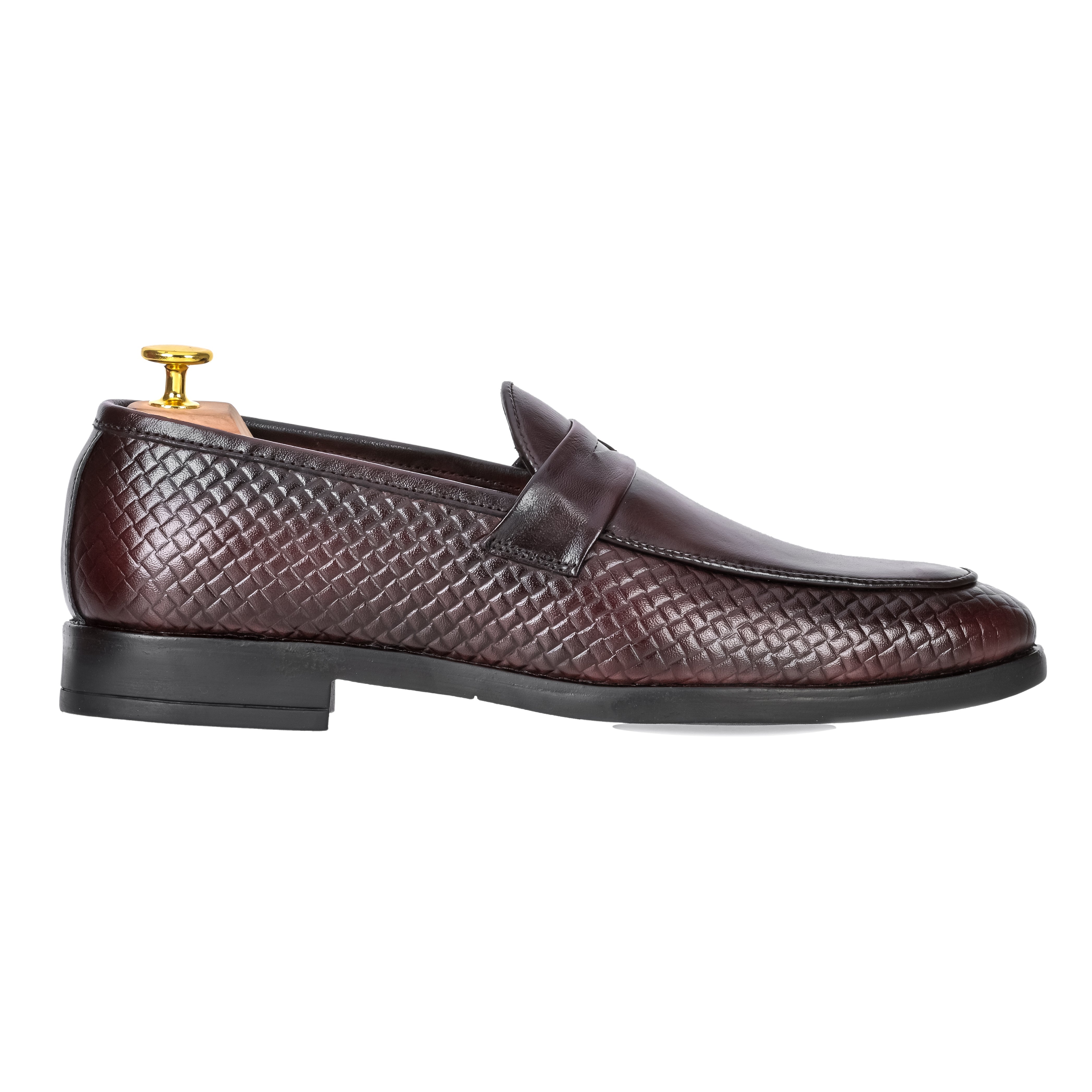 Textured Classic Loafer – Cherry