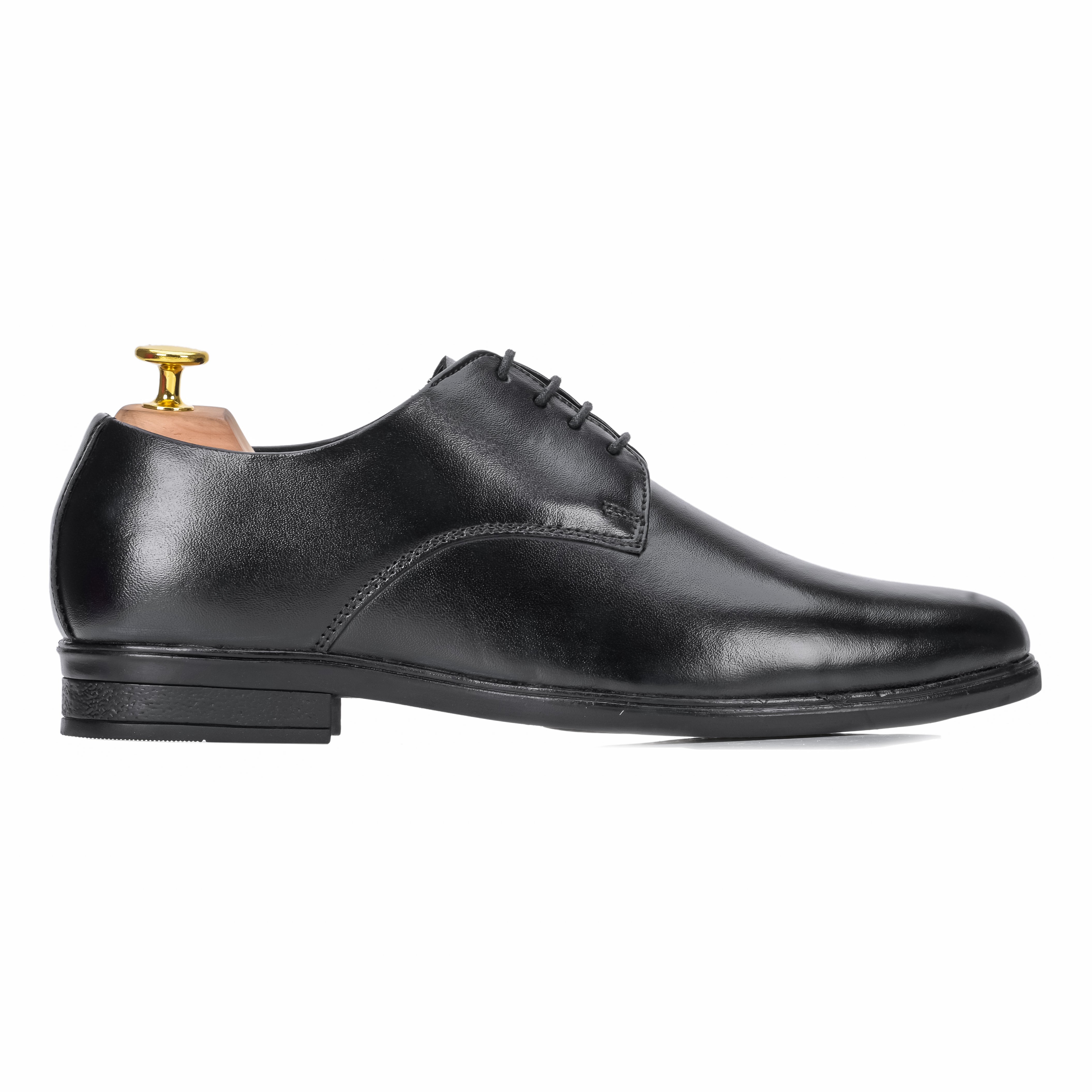 Round Toe Derby - Black