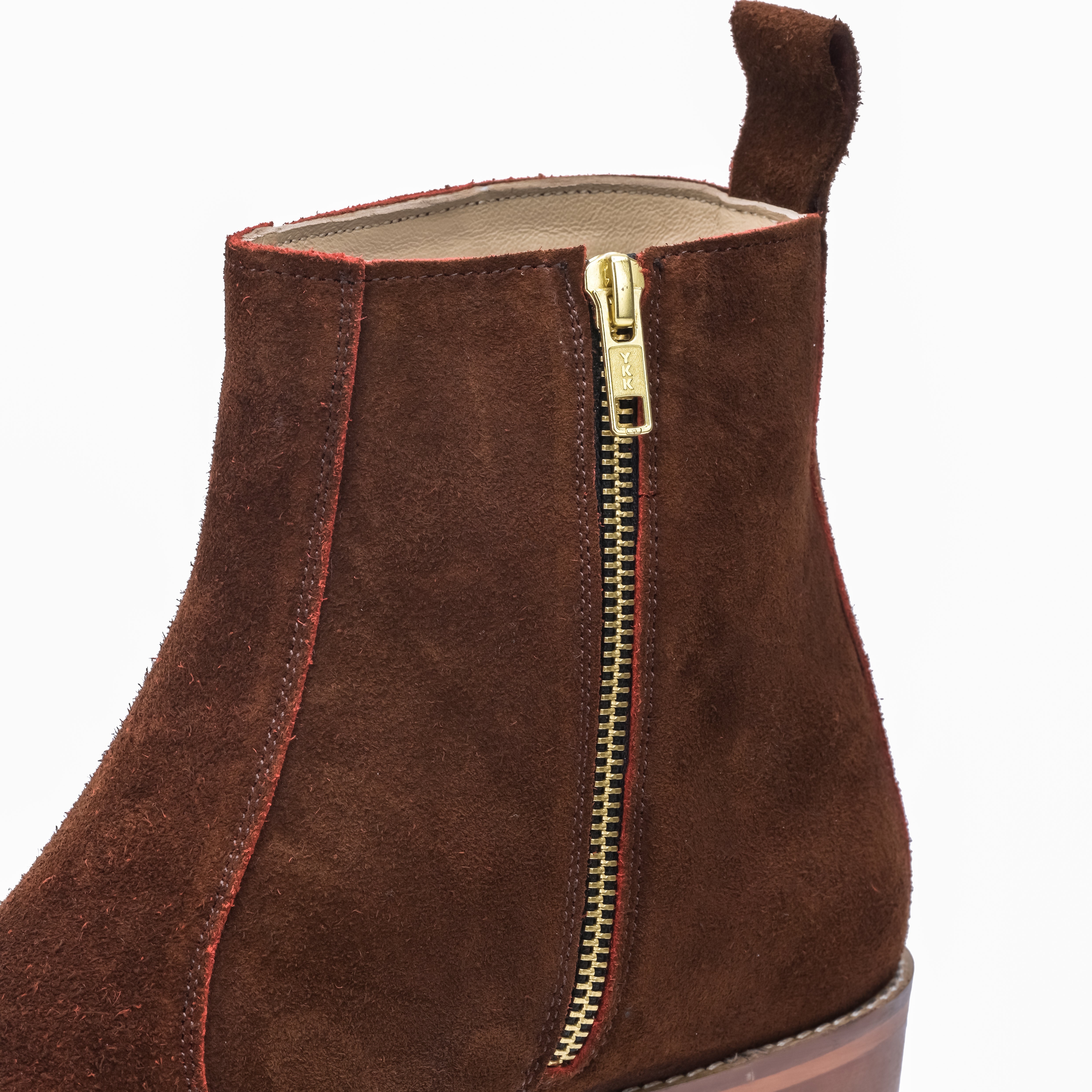 Suede Pointed Chelsea - Brown