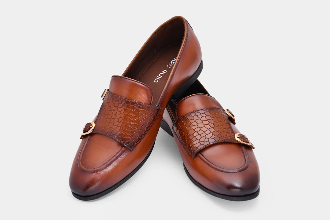 MANILA - TAN MONK STARP SHOES