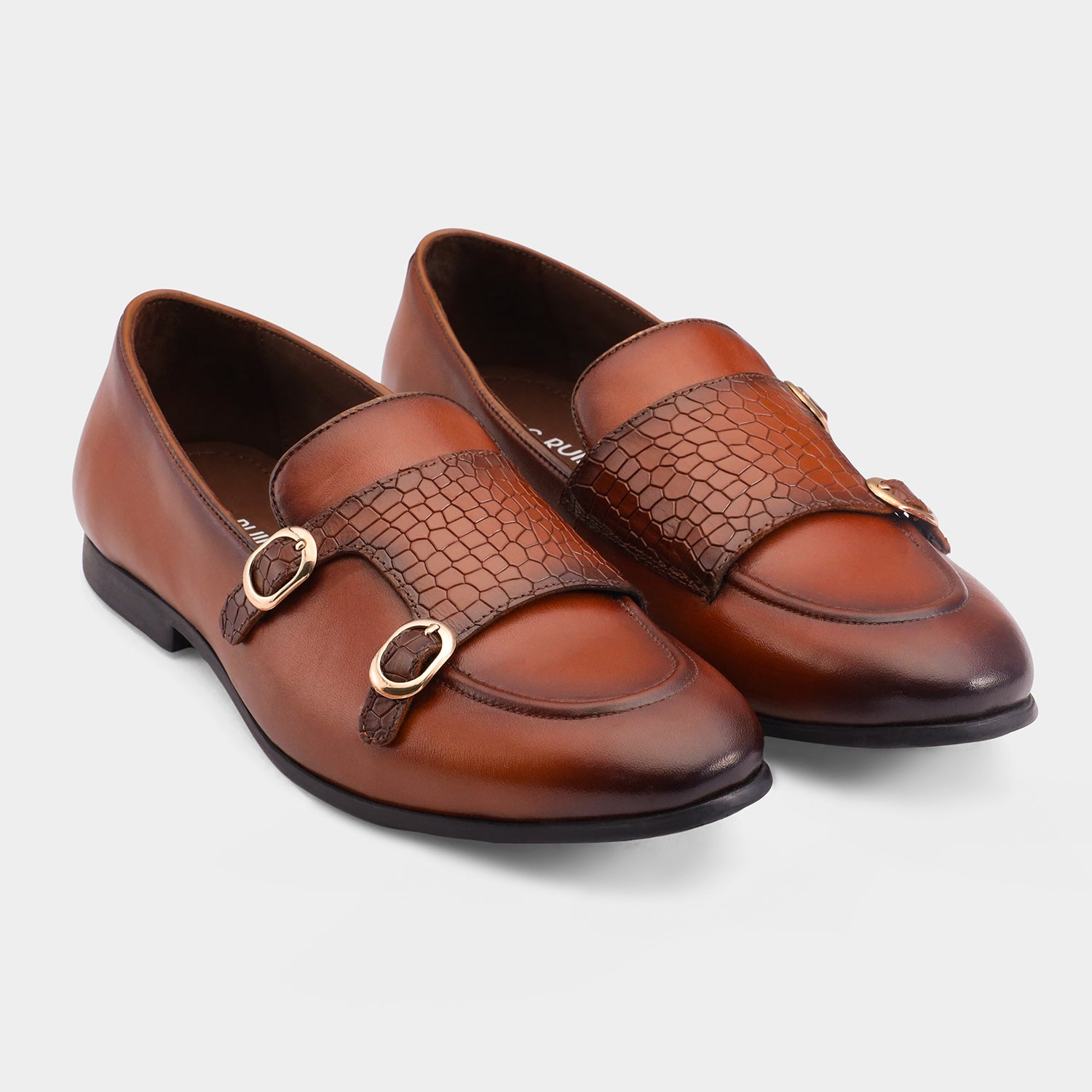 MANILA - TAN MONK STRAP SHOES