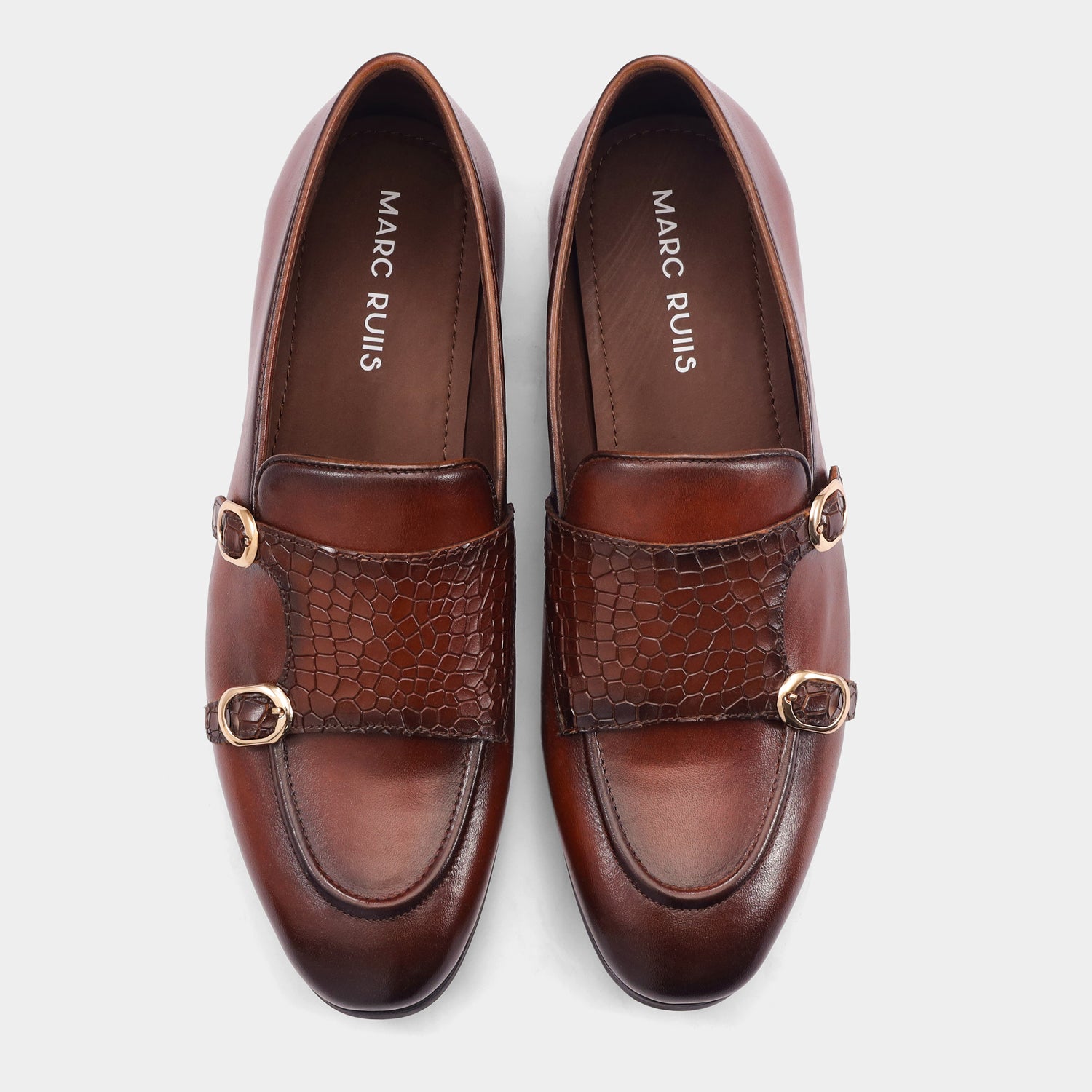 MANILA - BROWN MONK STRAP SHOES
