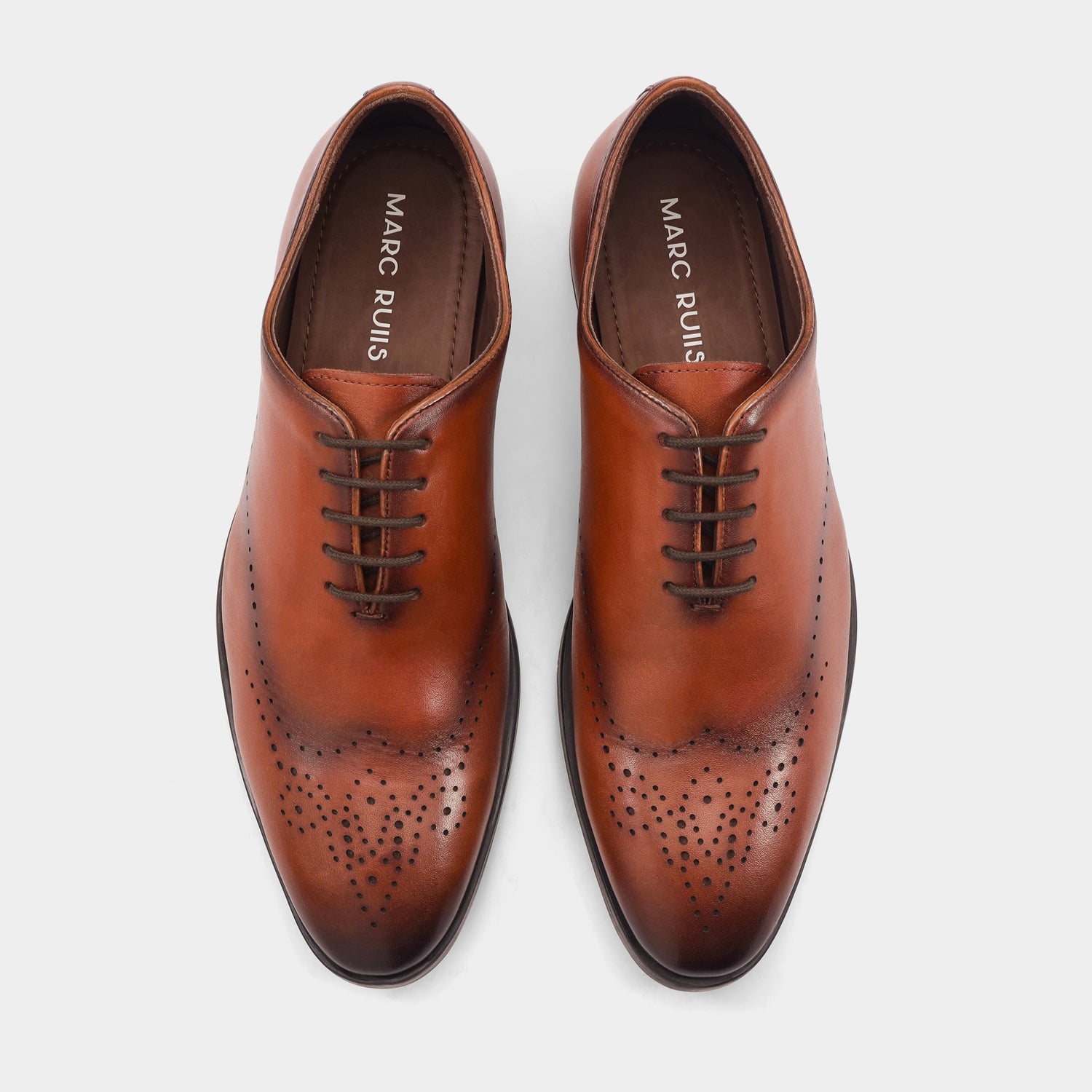 MONACO - TAN LACE UPS SHOES