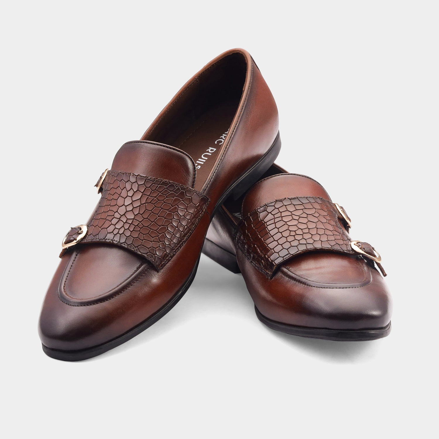 MANILA - BROWN MONK STRAP SHOES