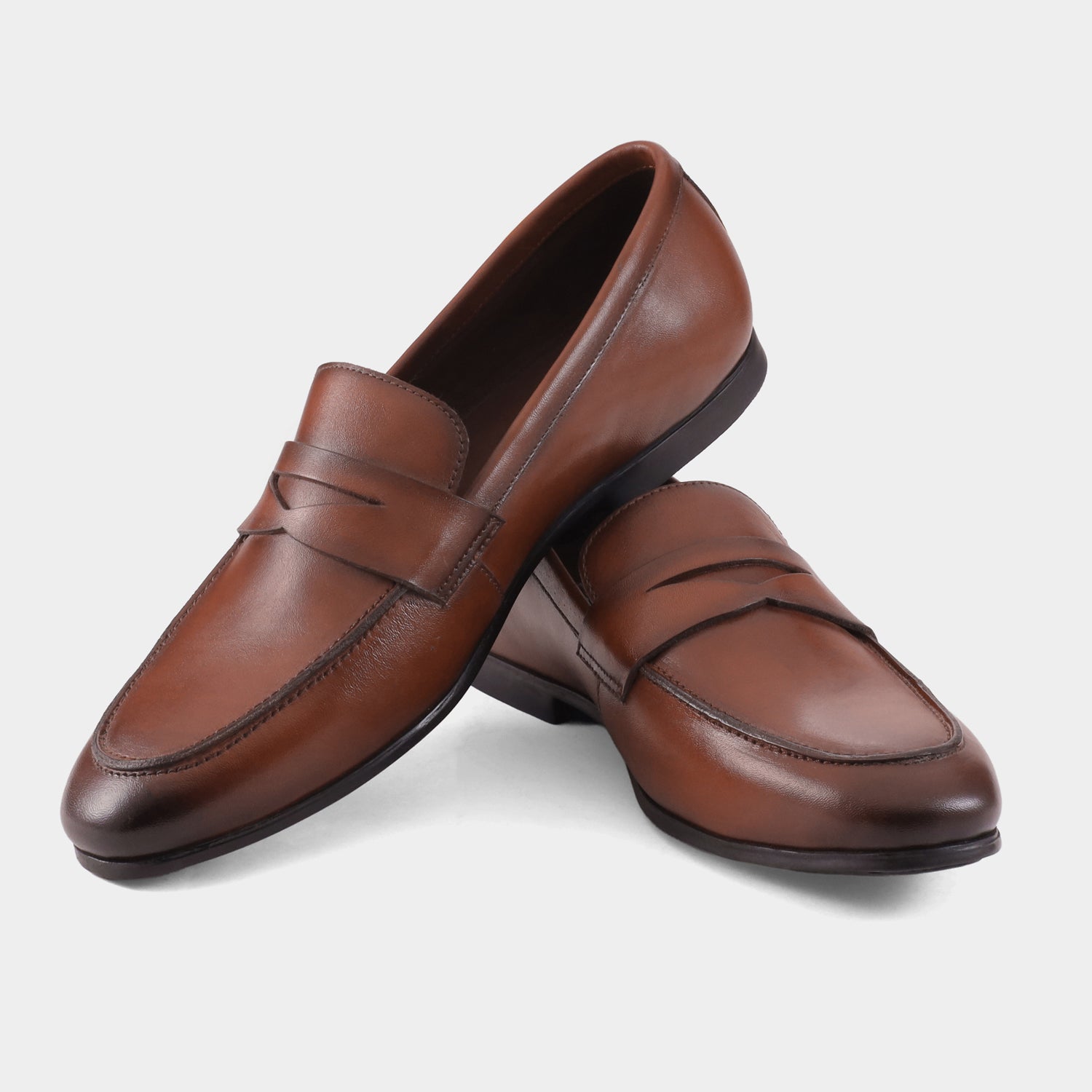 BOSTON - TAN PENNY LOAFERS
