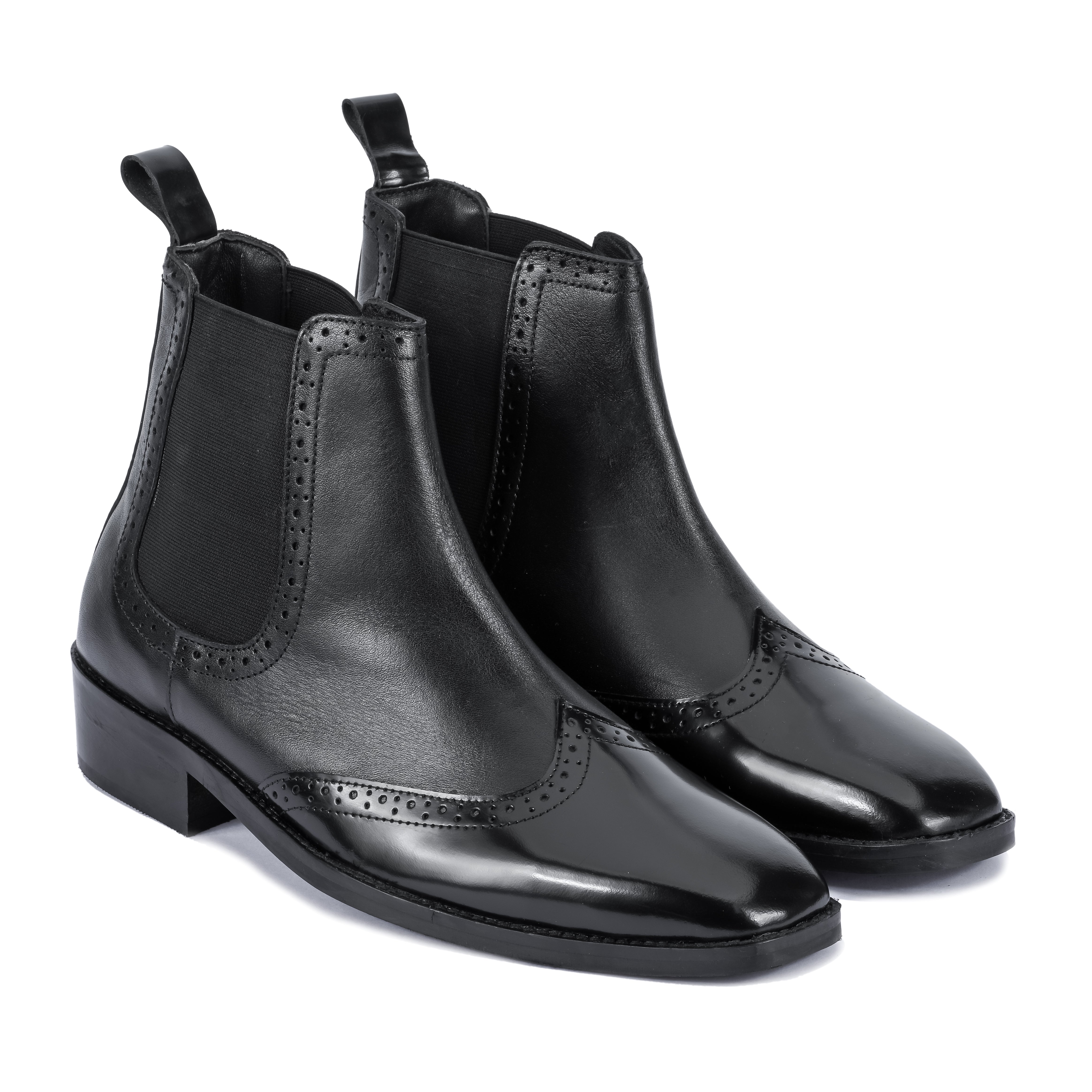 Wing-Tip Cuban Chelsea - Black