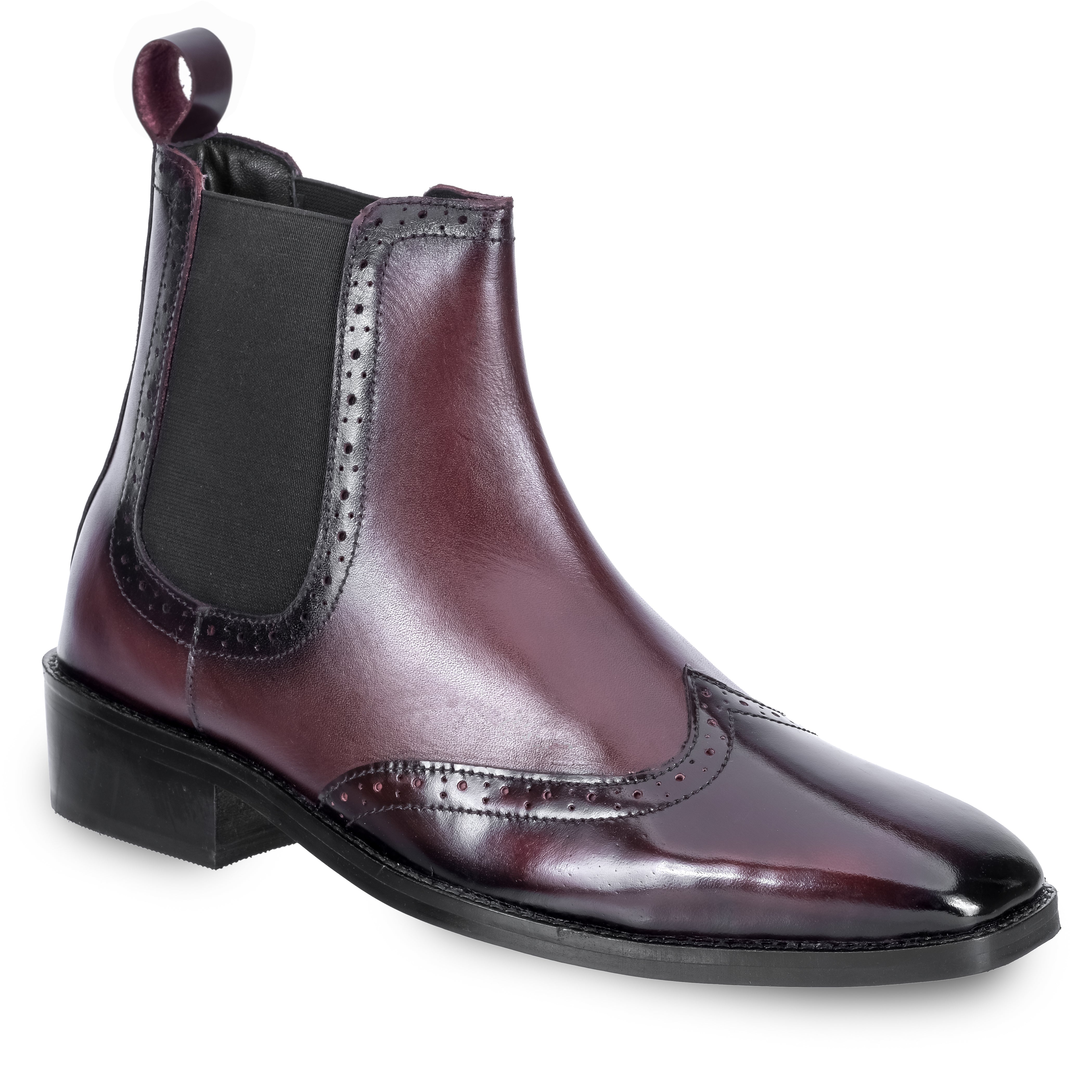 Wing-Tip Cuban Chelsea - Cherry