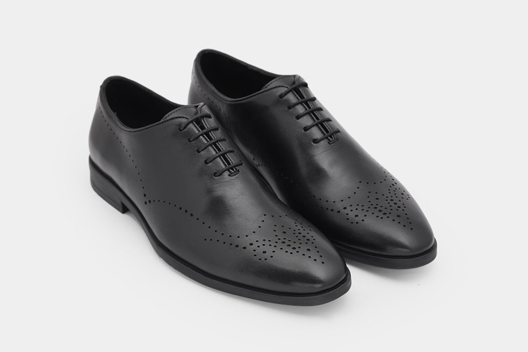 VICTORIA - BLACK LACE UPS SHOES