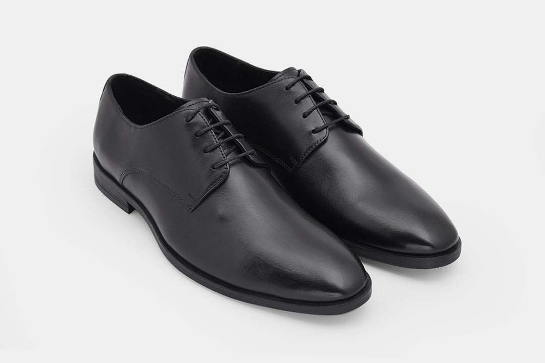 VENICE - BLACK LACE UPS SHOES