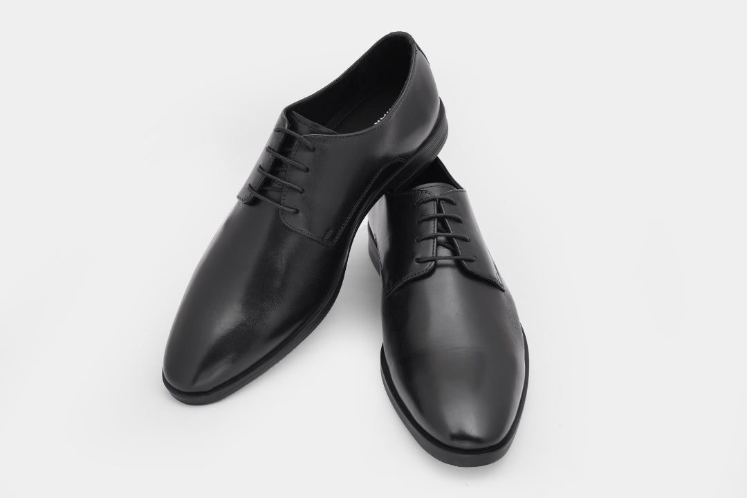 VENICE - BLACK LACE UPS SHOES