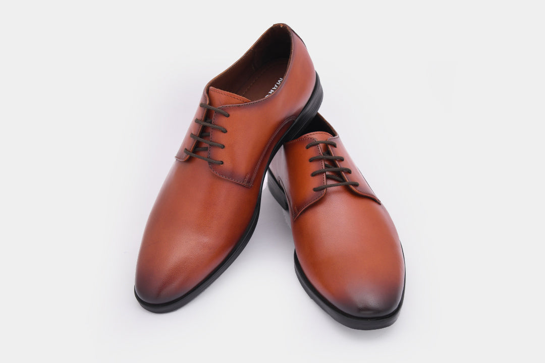 VENICE - TAN LACE UPS SHOES