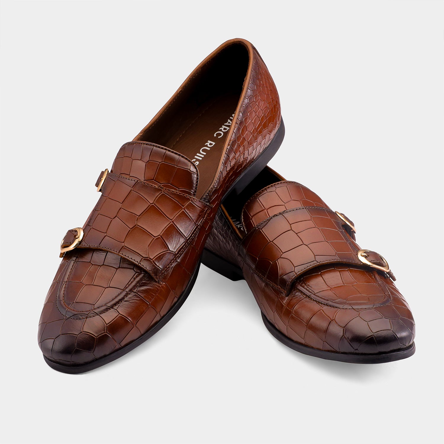 MADRID - BROWN MONK STRAP SHOES