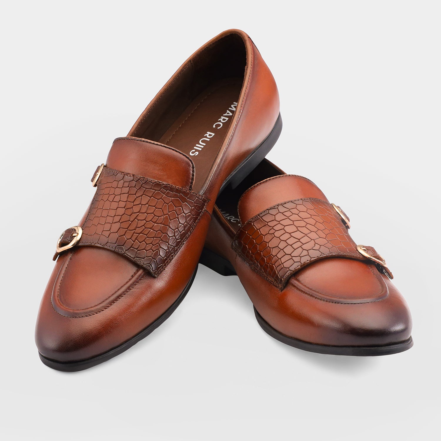 MANILA - TAN MONK STRAP SHOES