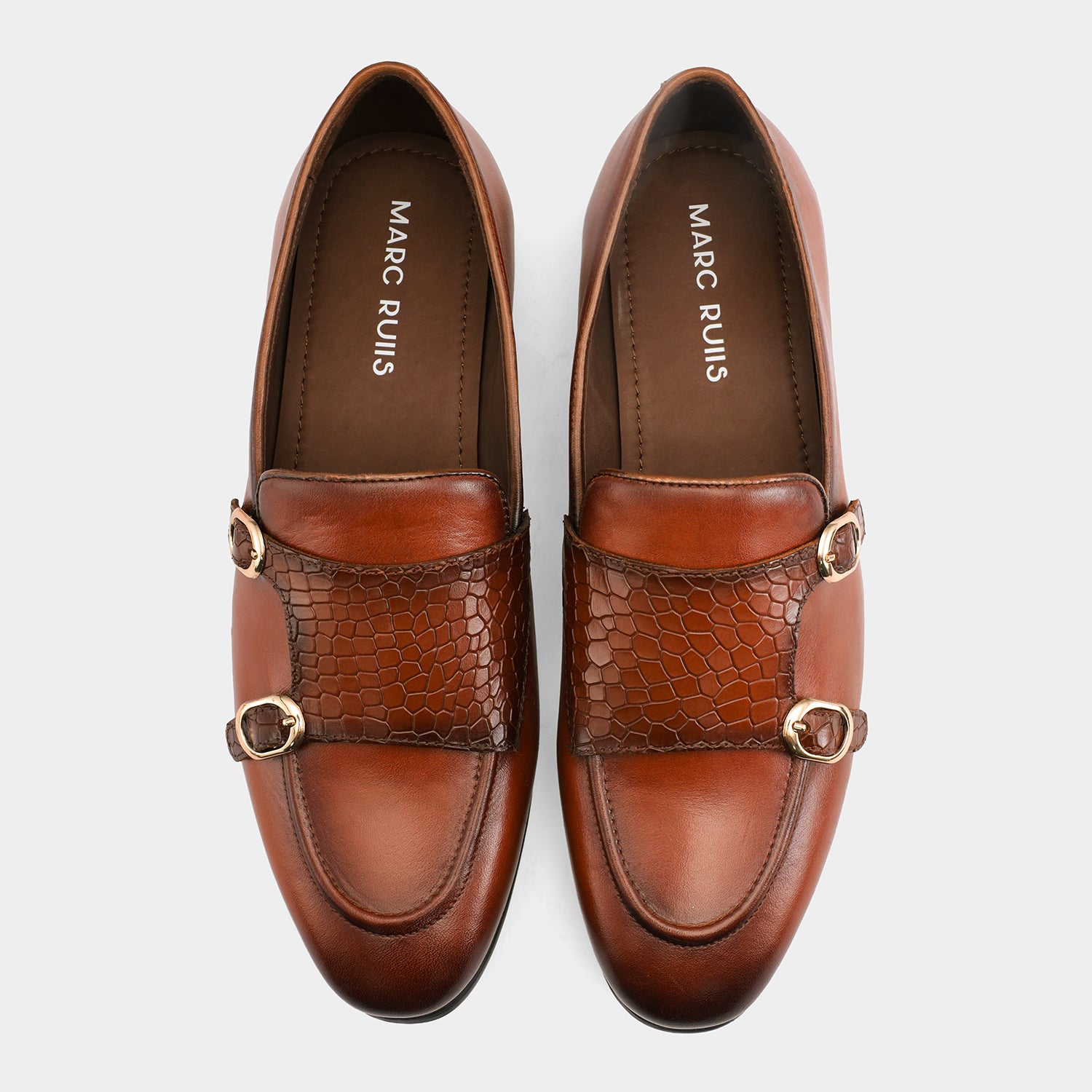 MANILA - TAN MONK STRAP SHOES
