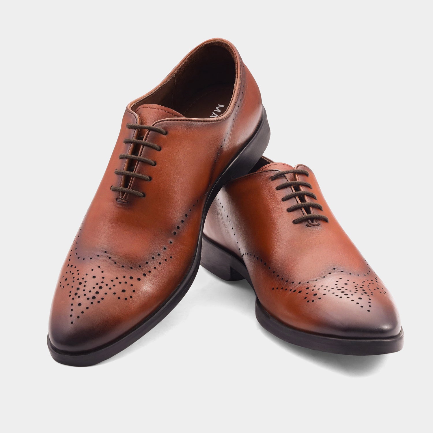 MONACO - TAN LACE UPS SHOES