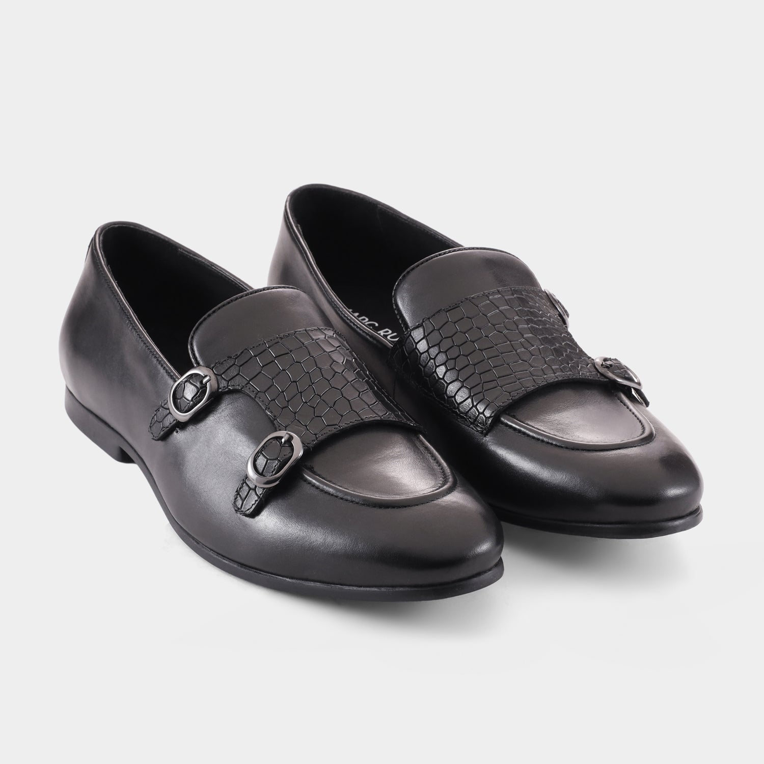 MANILA - BLACK MONK STRAP SHOES